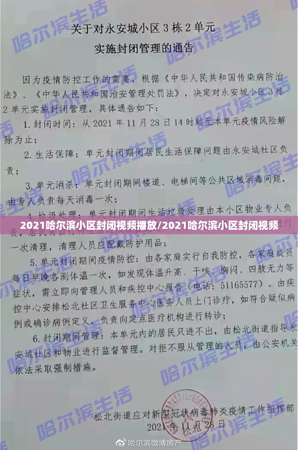2021哈尔滨小区封闭视频播放/2021哈尔滨小区封闭视频