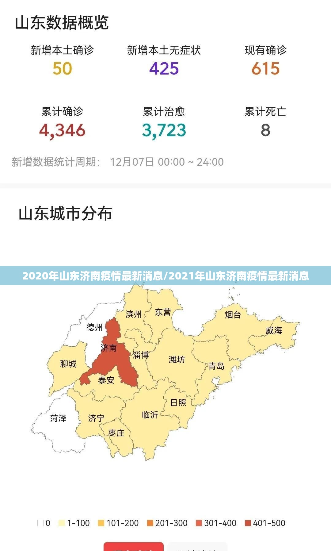 2020年山东济南疫情最新消息/2021年山东济南疫情最新消息