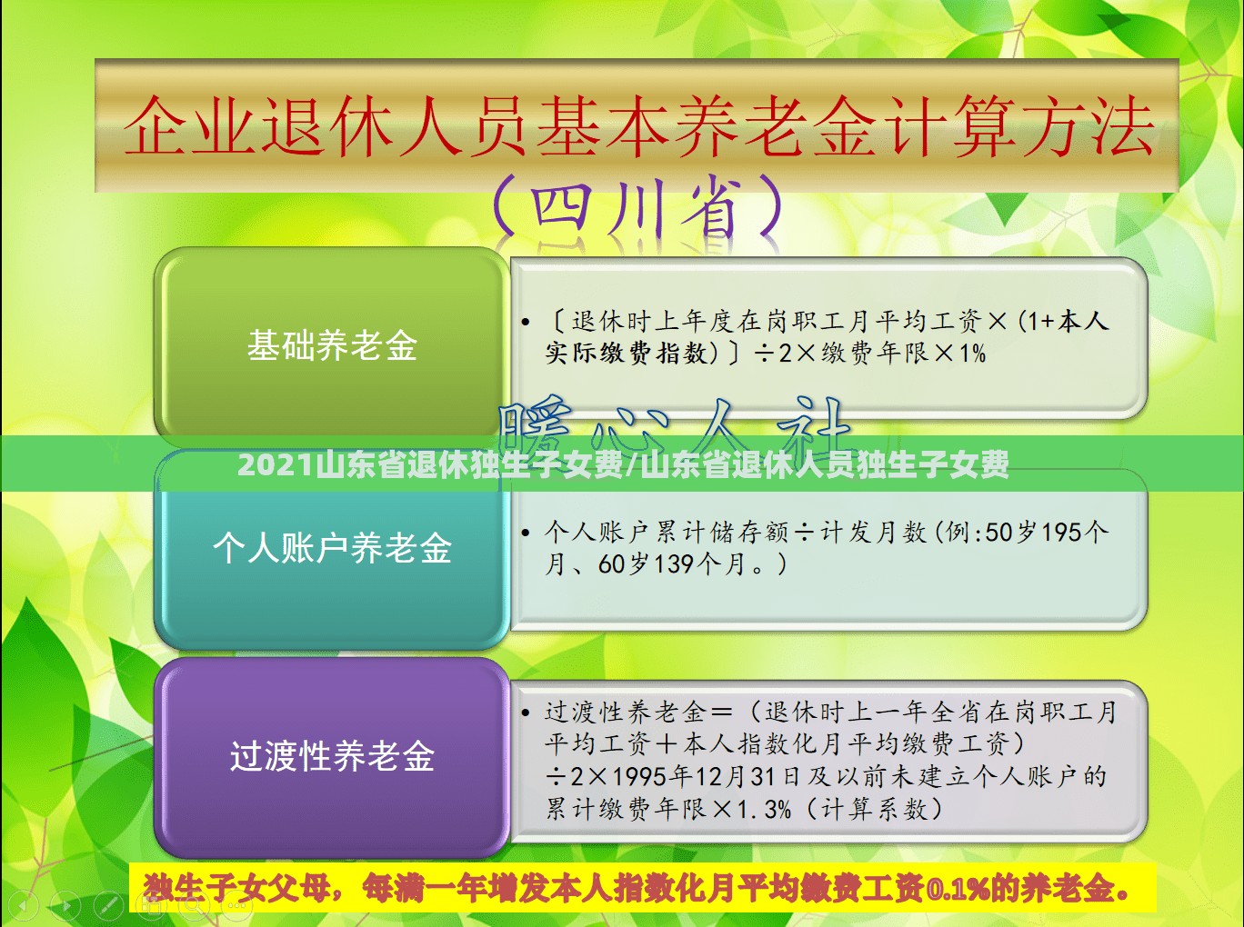 2021山东省退休独生子女费/山东省退休人员独生子女费
