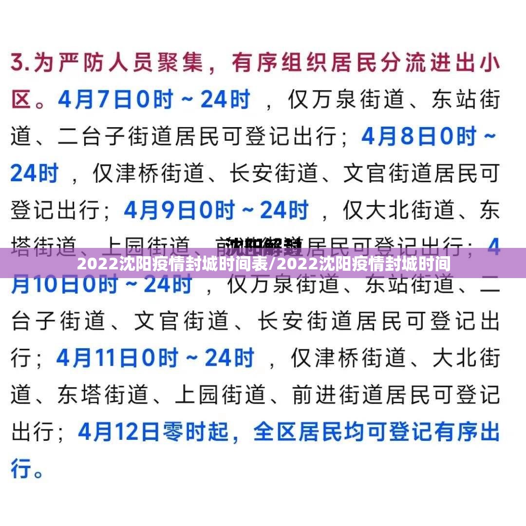 2022沈阳疫情封城时间表/2022沈阳疫情封城时间
