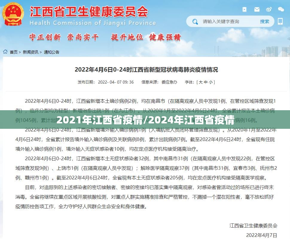 2021年江西省疫情/2024年江西省疫情