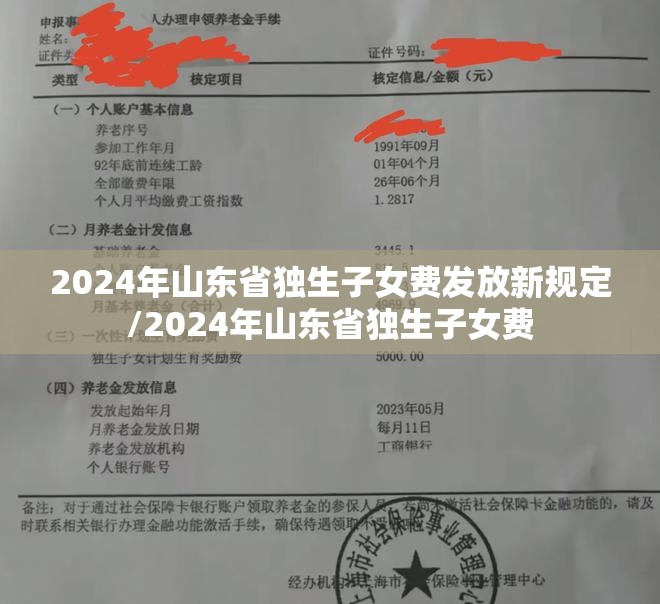 2024年山东省独生子女费发放新规定/2024年山东省独生子女费