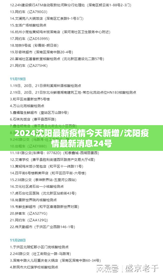 2024沈阳最新疫情今天新增/沈阳疫情最新消息24号