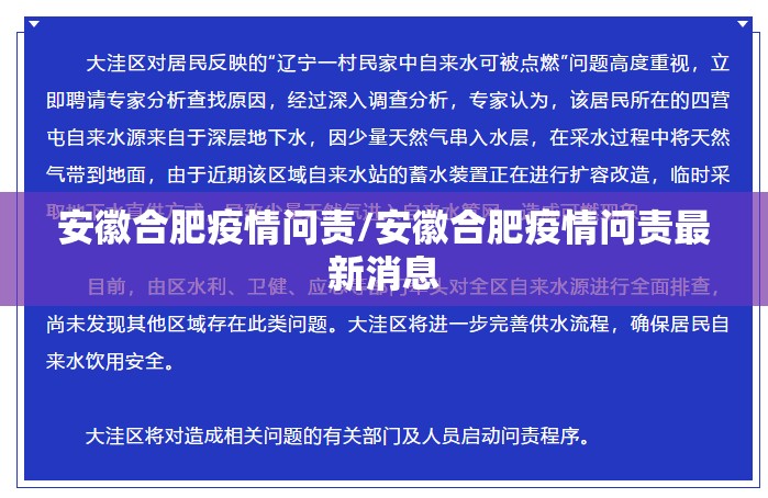 安徽合肥疫情问责/安徽合肥疫情问责最新消息