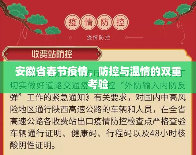 安徽省春节疫情，防控与温情的双重考验
