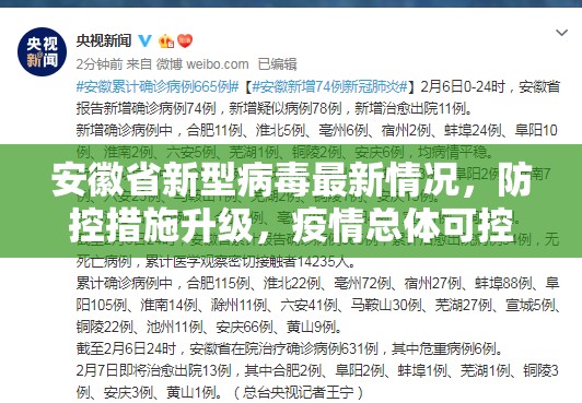 安徽省新型病毒最新情况，防控措施升级，疫情总体可控