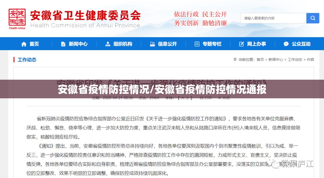 安徽省疫情防控情况/安徽省疫情防控情况通报