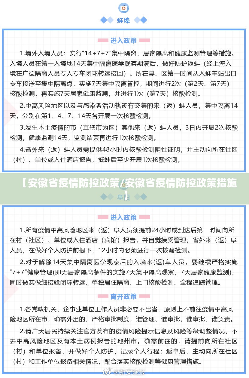 【安徽省疫情防控政策/安徽省疫情防控政策措施】