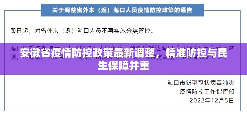 安徽省疫情防控政策最新调整，精准防控与民生保障并重