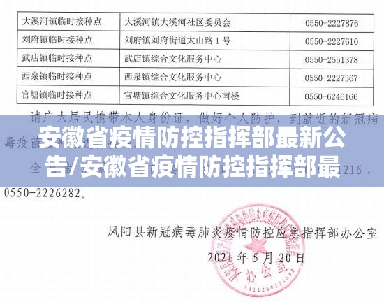 安徽省疫情防控指挥部最新公告/安徽省疫情防控指挥部最新公告通知