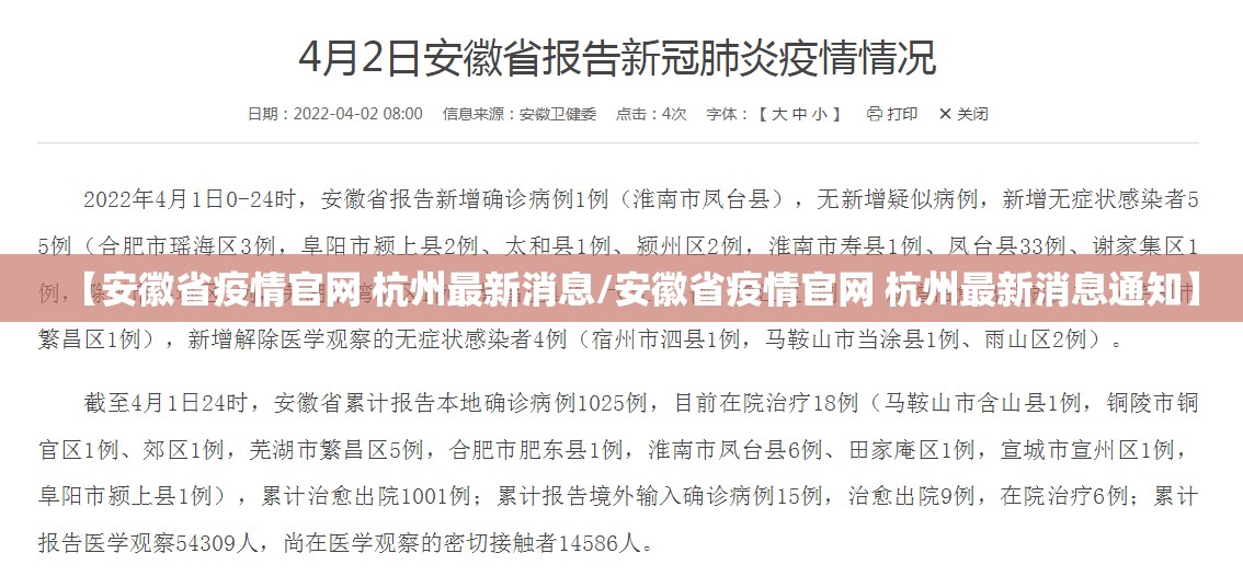 【安徽省疫情官网 杭州最新消息/安徽省疫情官网 杭州最新消息通知】