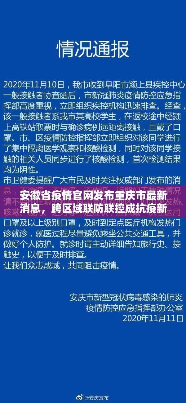 安徽省疫情官网发布重庆市最新消息，跨区域联防联控成抗疫新趋势