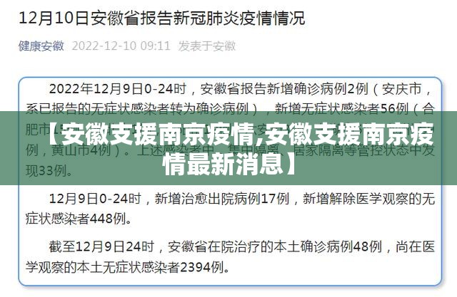 【安徽支援南京疫情,安徽支援南京疫情最新消息】