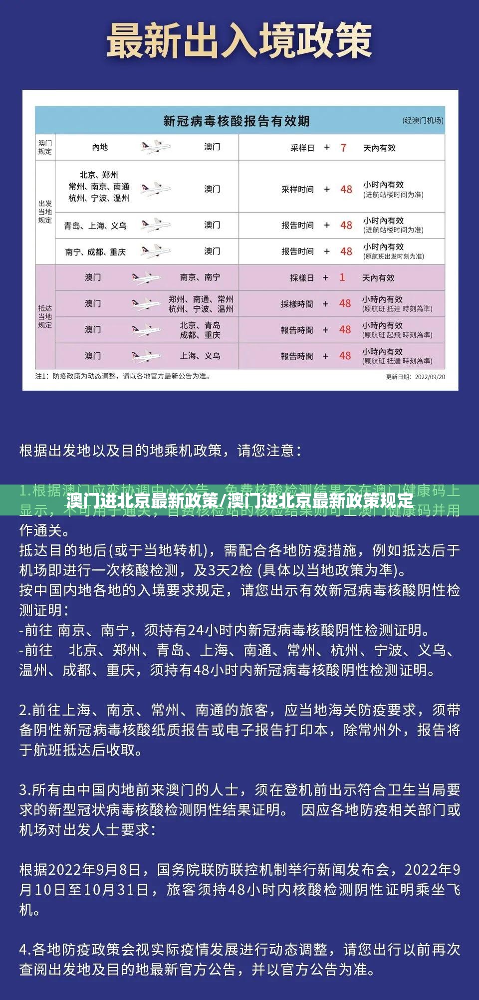 澳门进北京最新政策/澳门进北京最新政策规定