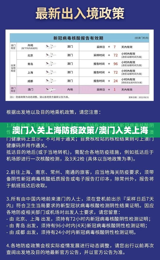 澳门入关上海防疫政策/澳门入关上海