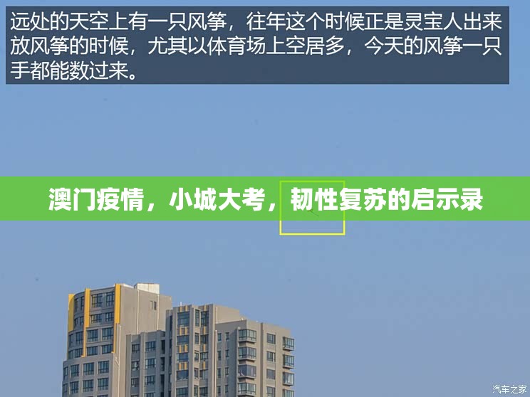 澳门疫情，小城大考，韧性复苏的启示录