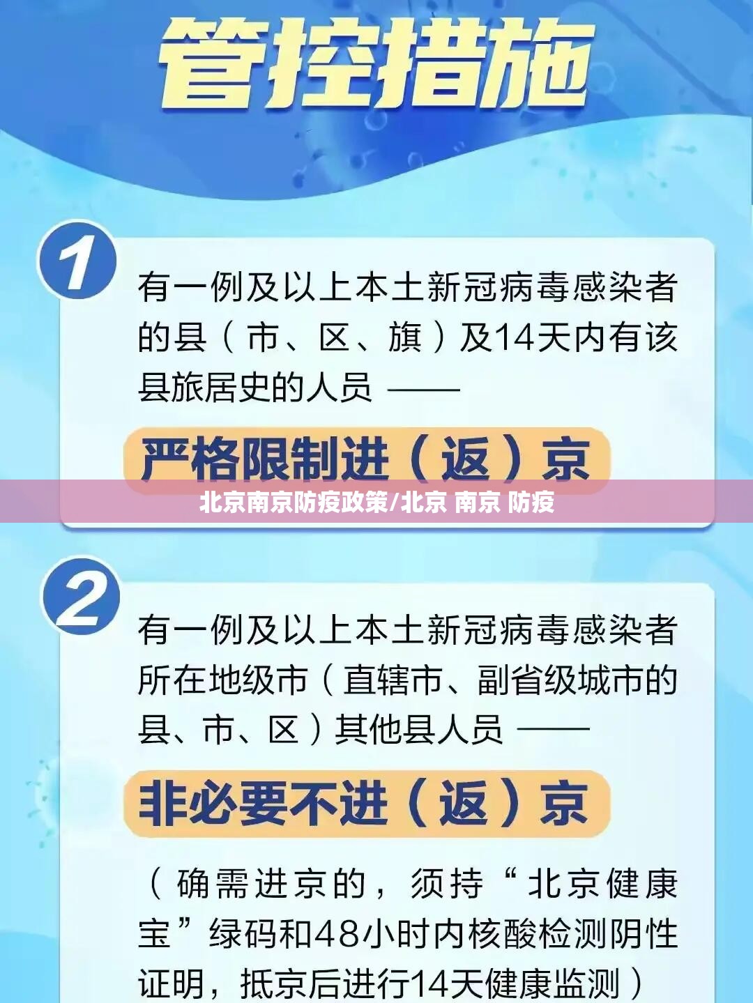 北京南京防疫政策/北京 南京 防疫