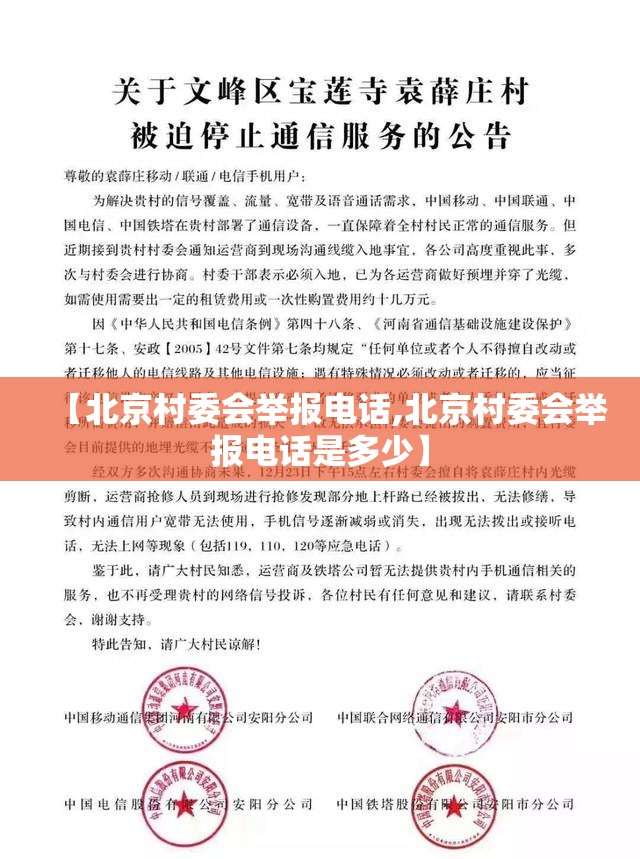 【北京村委会举报电话,北京村委会举报电话是多少】