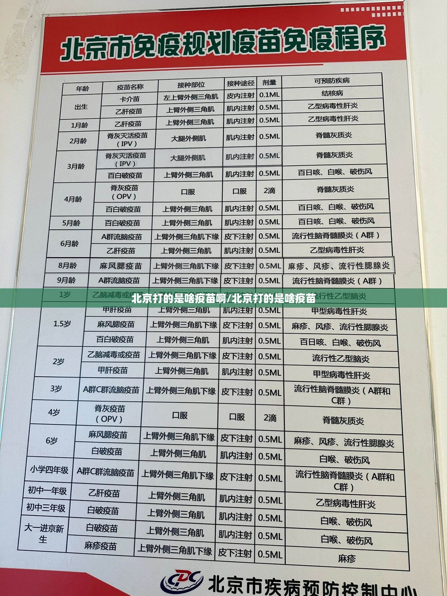 北京打的是啥疫苗啊/北京打的是啥疫苗