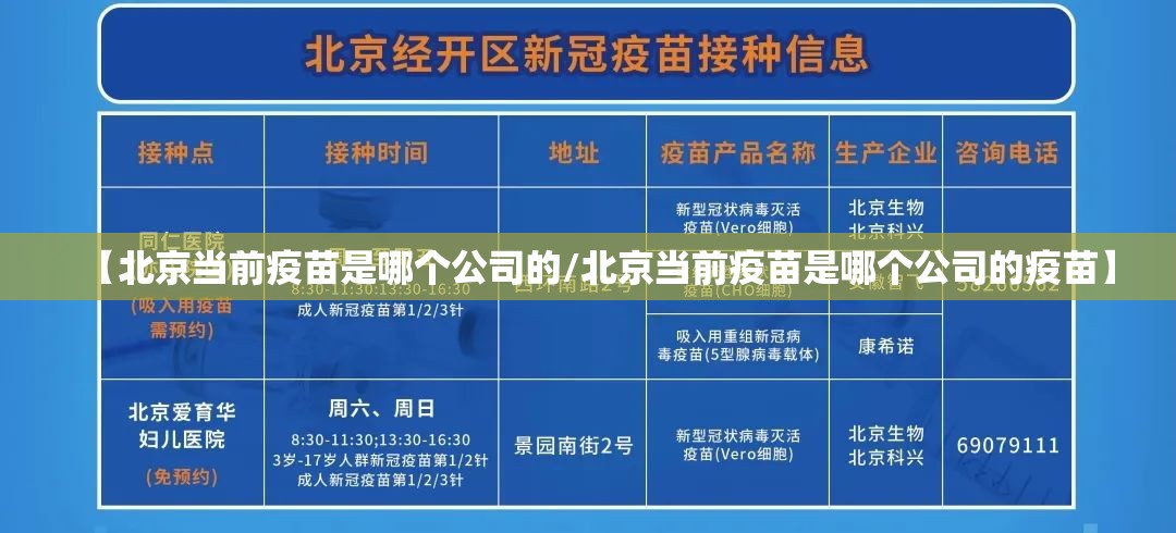 【北京当前疫苗是哪个公司的/北京当前疫苗是哪个公司的疫苗】