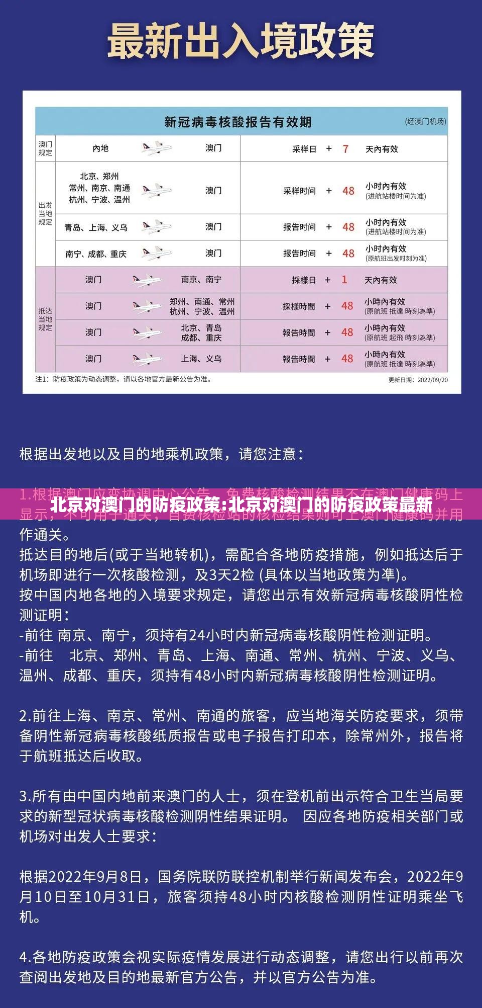北京对澳门的防疫政策:北京对澳门的防疫政策最新