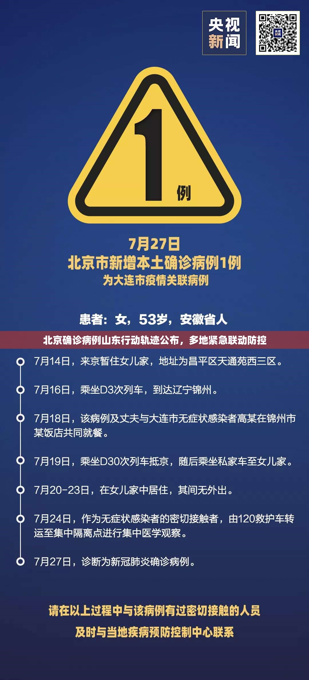 北京确诊病例山东行动轨迹公布，多地紧急联动防控