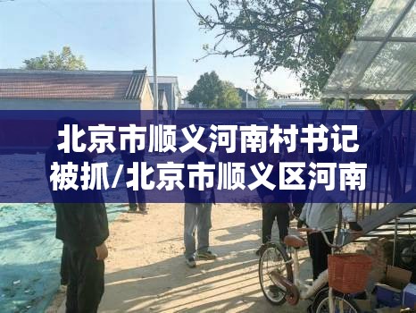 北京市顺义河南村书记被抓/北京市顺义区河南村书记