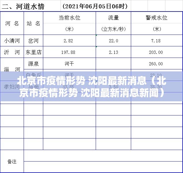 北京市疫情形势 沈阳最新消息（北京市疫情形势 沈阳最新消息新闻）
