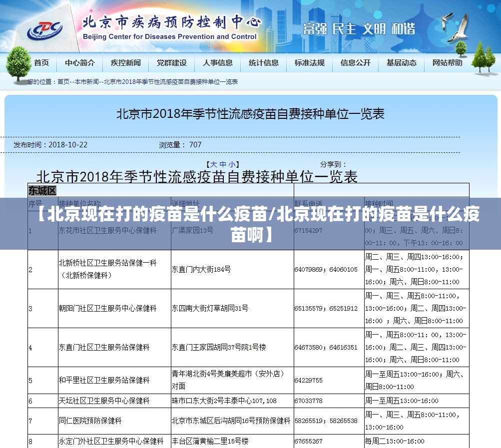 【北京现在打的疫苗是什么疫苗/北京现在打的疫苗是什么疫苗啊】