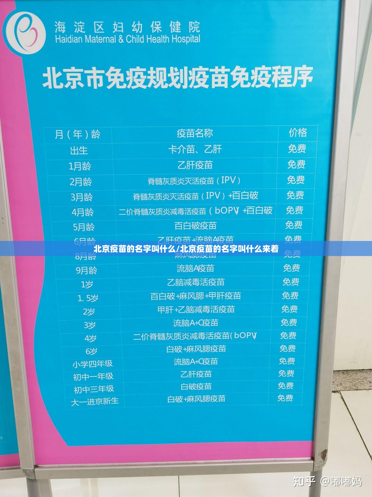北京疫苗的名字叫什么/北京疫苗的名字叫什么来着