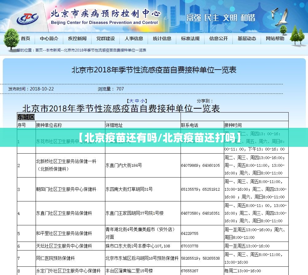 【北京疫苗还有吗/北京疫苗还打吗】