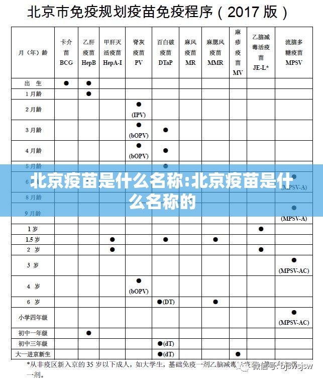 北京疫苗是什么名称:北京疫苗是什么名称的