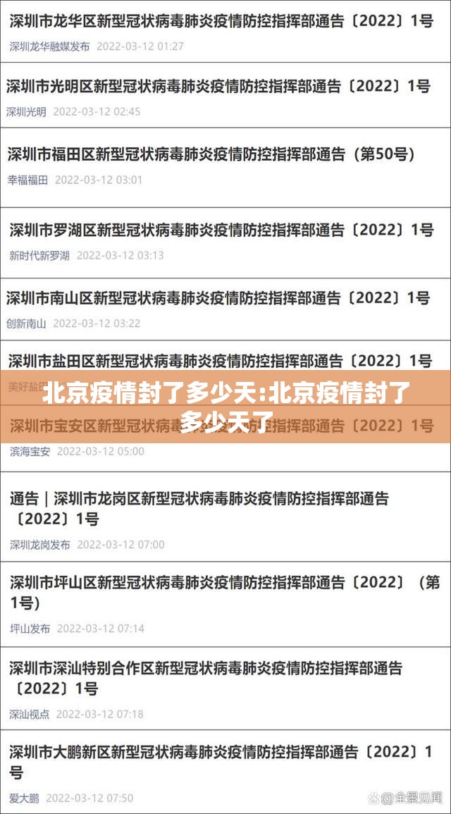 北京疫情封了多少天:北京疫情封了多少天了