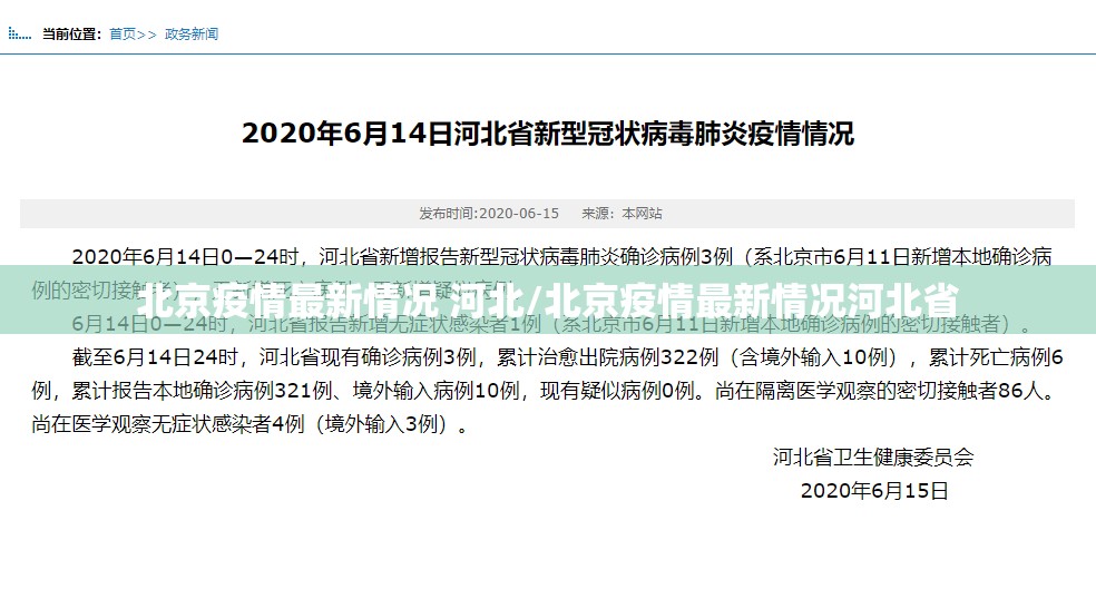 北京疫情最新情况 河北/北京疫情最新情况河北省