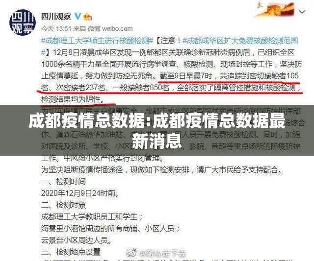 成都疫情总数据:成都疫情总数据最新消息