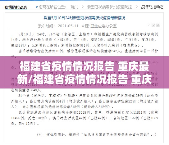 福建省疫情情况报告 重庆最新/福建省疫情情况报告 重庆最新消息