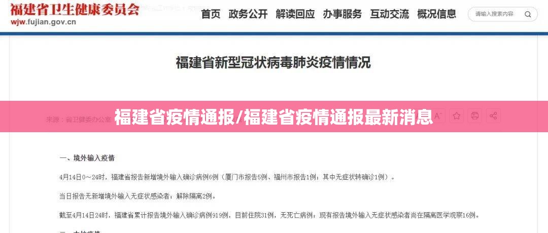 福建省疫情通报/福建省疫情通报最新消息