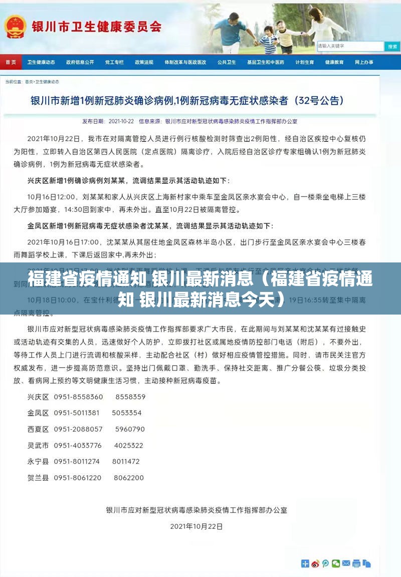 福建省疫情通知 银川最新消息（福建省疫情通知 银川最新消息今天）