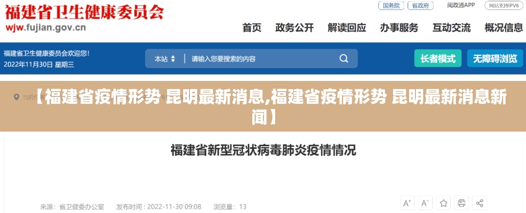 【福建省疫情形势 昆明最新消息,福建省疫情形势 昆明最新消息新闻】