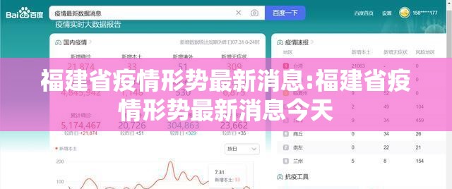 福建省疫情形势最新消息:福建省疫情形势最新消息今天