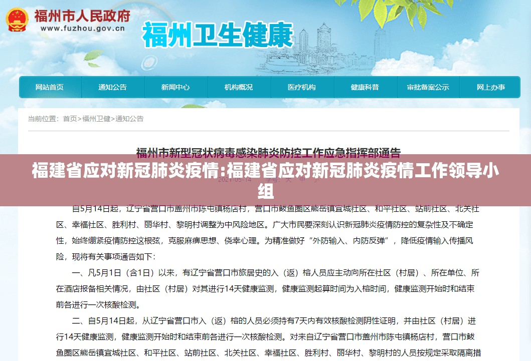 福建省应对新冠肺炎疫情:福建省应对新冠肺炎疫情工作领导小组