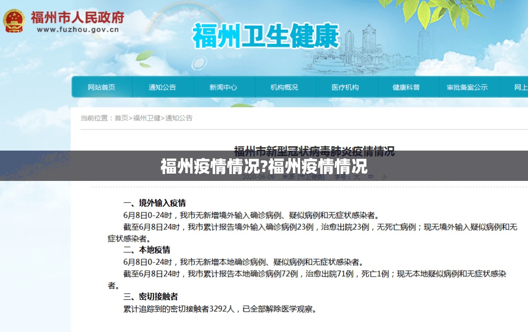 福州疫情情况?福州疫情情况