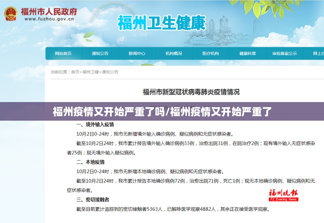 福州疫情又开始严重了吗/福州疫情又开始严重了