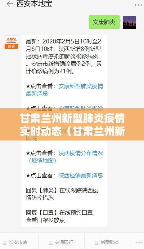 甘肃兰州新型肺炎疫情实时动态（甘肃兰州新型肺炎疫情实时动态图）