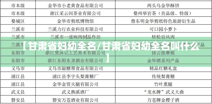 【甘肃省妇幼全名/甘肃省妇幼全名叫什么】