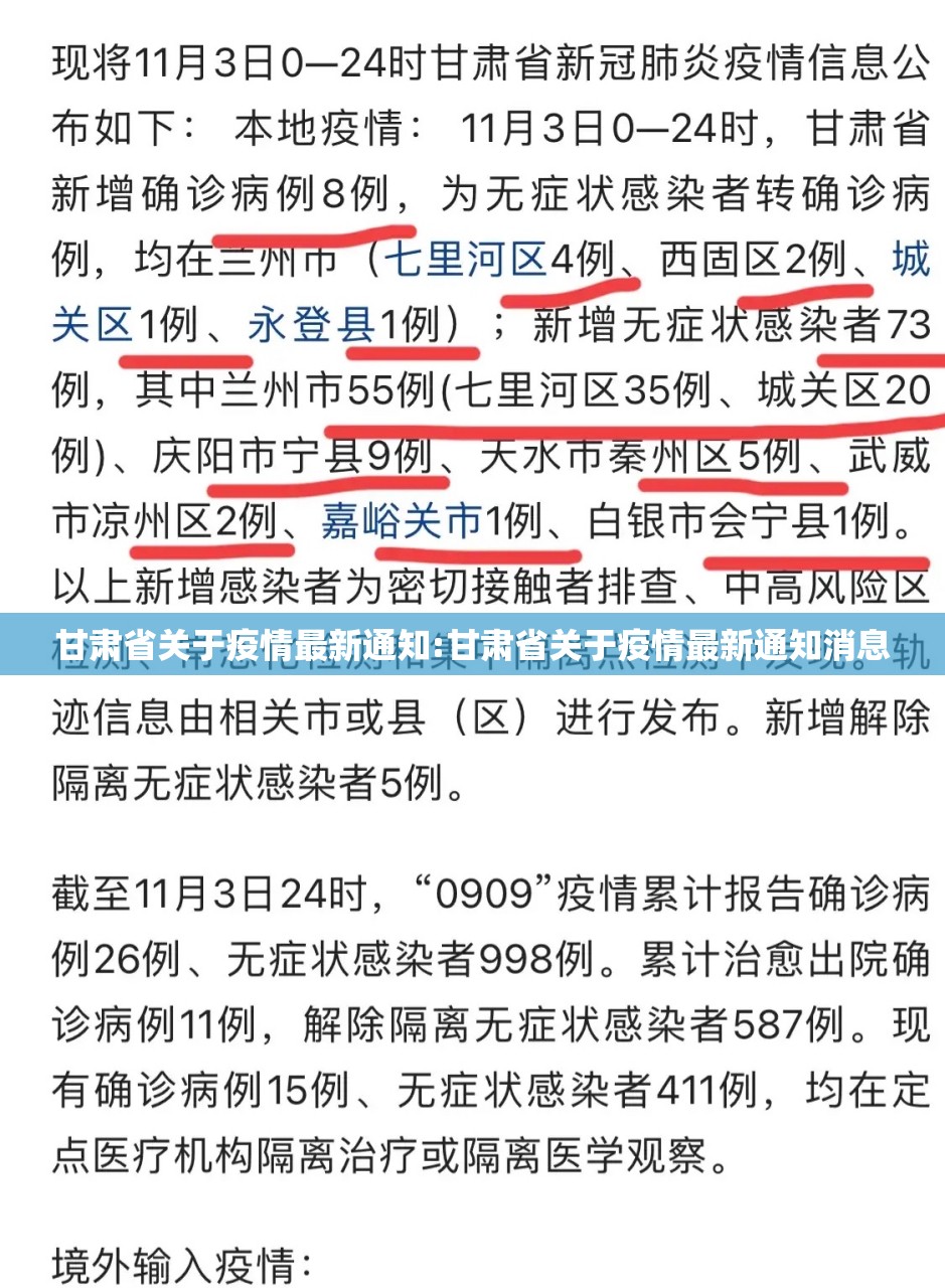 甘肃省关于疫情最新通知:甘肃省关于疫情最新通知消息