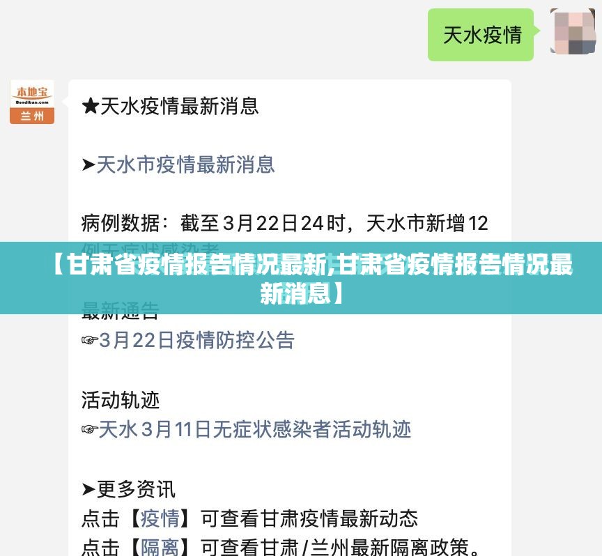 【甘肃省疫情报告情况最新,甘肃省疫情报告情况最新消息】