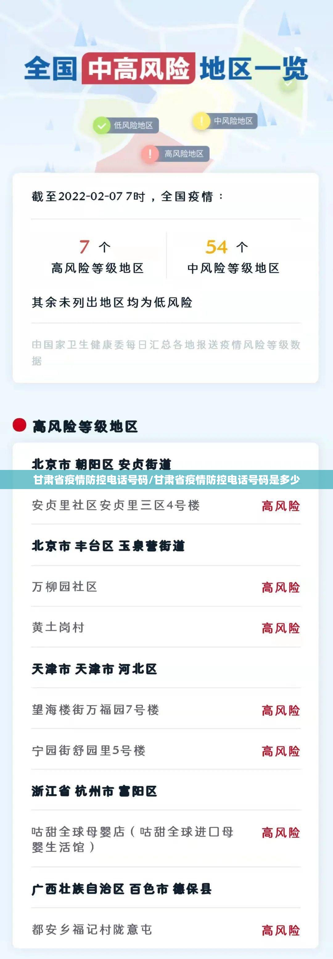 甘肃省疫情防控电话号码/甘肃省疫情防控电话号码是多少