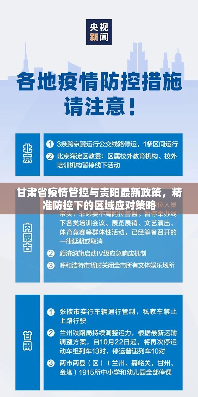 甘肃省疫情管控与贵阳最新政策，精准防控下的区域应对策略