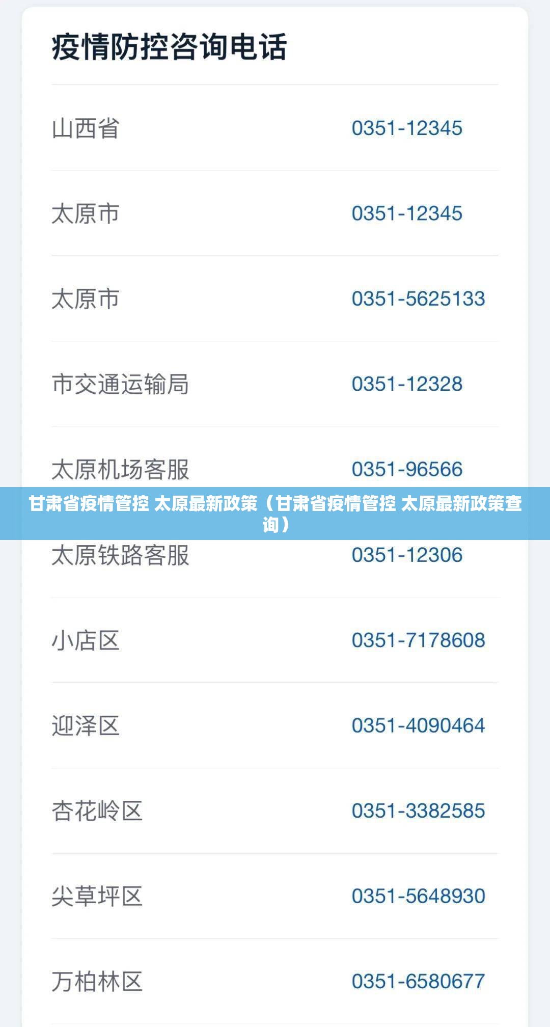 甘肃省疫情管控 太原最新政策（甘肃省疫情管控 太原最新政策查询）
